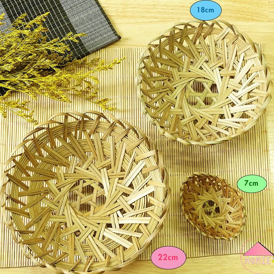 Đế tre đựng trái cây trang trí đa năng