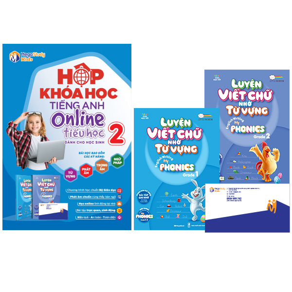 Hộp Khóa Học Tiếng Anh Online Tiểu Học Lớp 2 (+ Kèm 2 Sách)