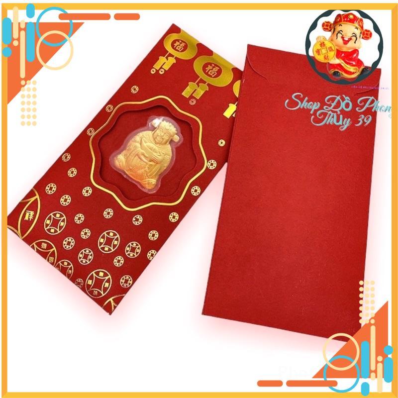 Bao Lì Xì Thần Tài Đài Loan Mạ Vàng 24k Hàng Cao Cấp Loại 1 Làm Quà Tết Độc Đáo Có Ý Nghĩa–May Mắn Cho Ngày VíaThần Tài