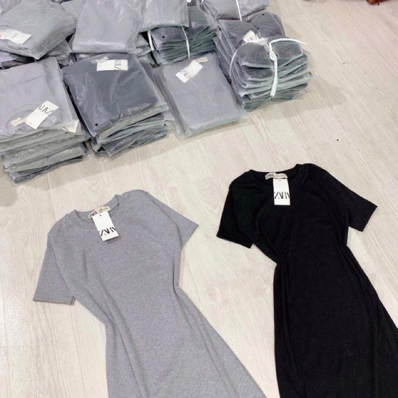 Đầm gân body xẻ dài