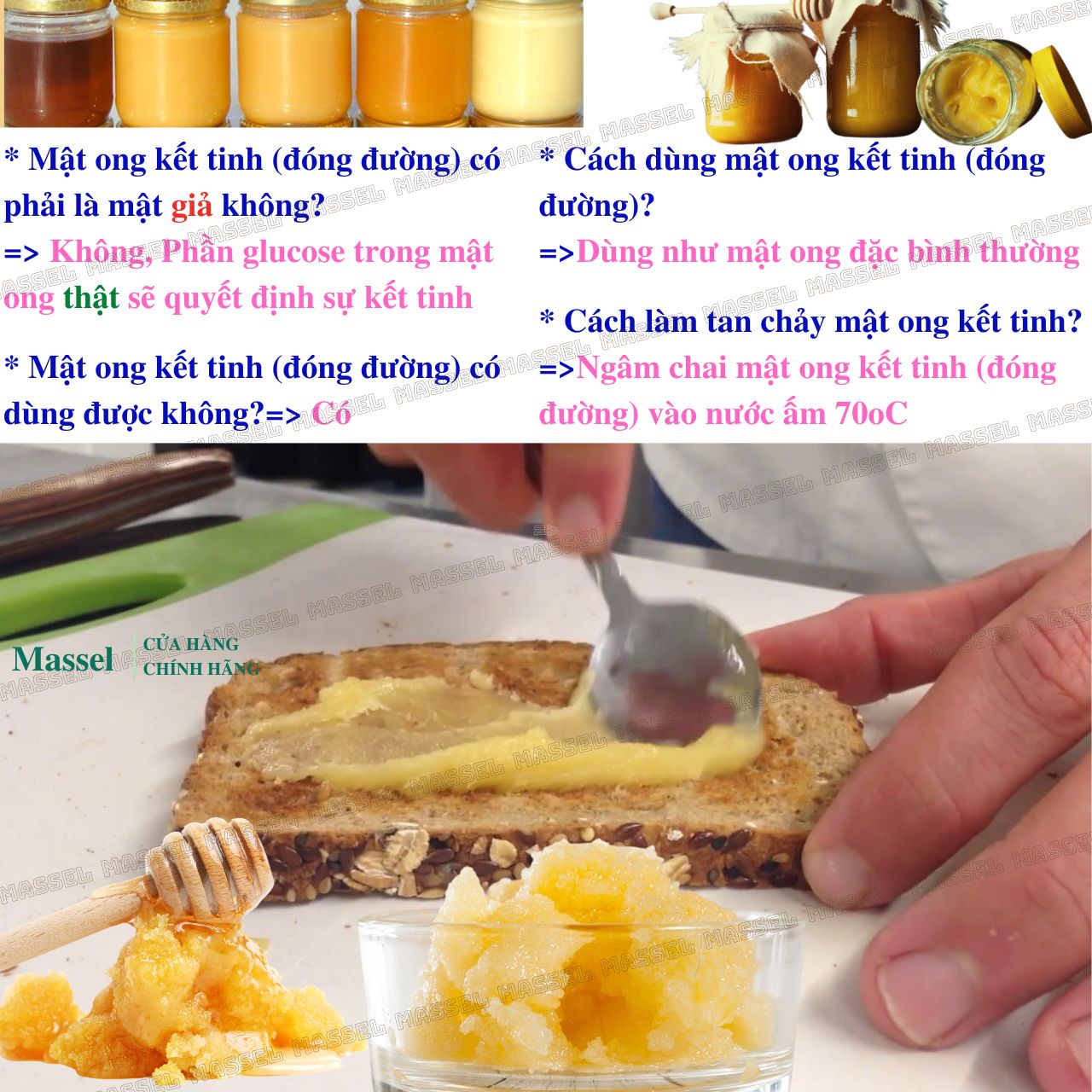 Mật ong hoa Manuka Honey Blend 30+ MG Beeproducts tăng sức đề kháng, giảm ho, viên họng, dưỡng ẩm da và môi cang bóng mịn màng- Massel Official (500gr)