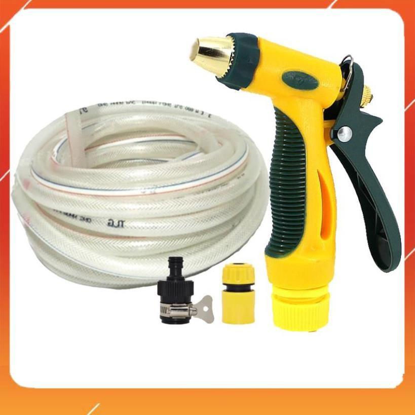 Bộ dây vòi xịt nước rửa xe,tưới cây tăng áp 3 lần 7-10m 206317