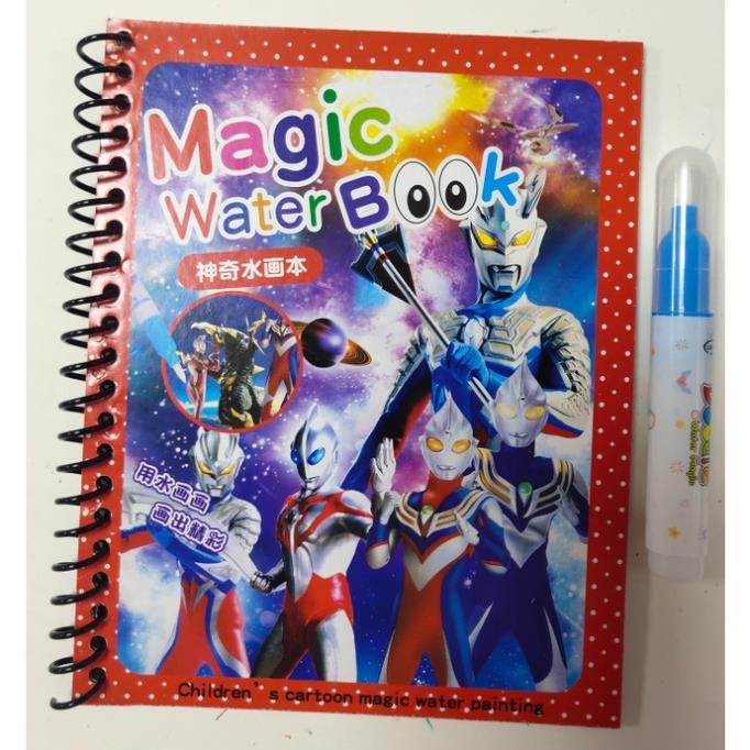 Thẻ học FlashCard tô màu nước ma thuật, tranh tô màu nước thần kỳ tự xóa Magic water