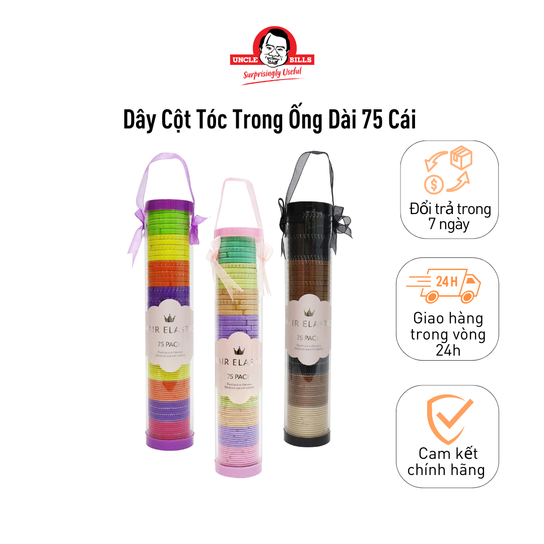Dây cột tóc 75 cái Uncle Bills AH0242