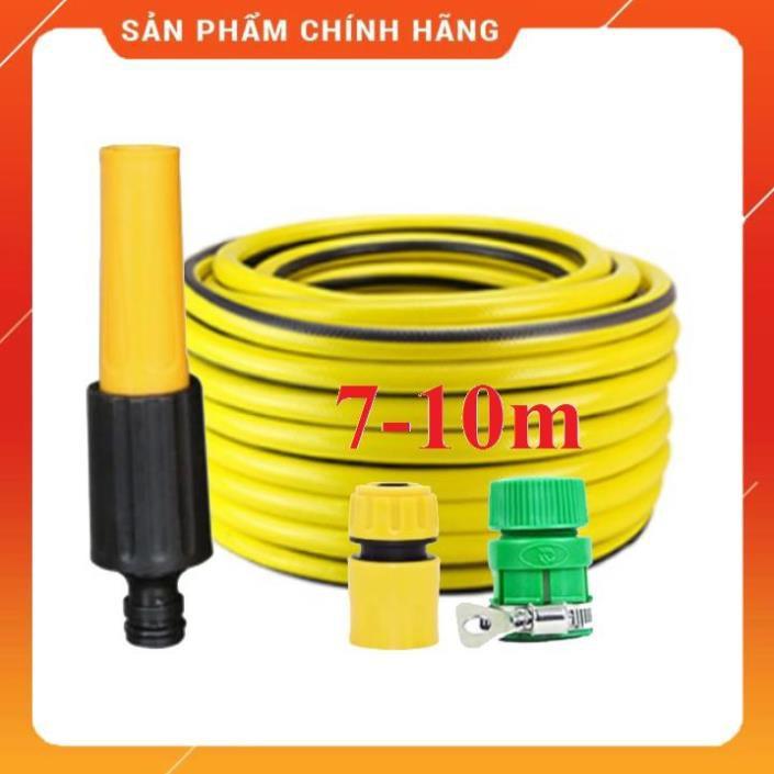 ️ Bộ dây vòi xịt nước rửa xe, tưới cây , tăng áp 3 lần, loại 7m, 10m 206622-5 cút sập, nối nhựa