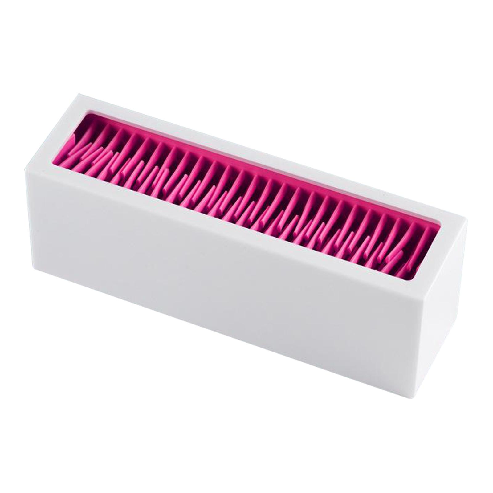 Makeup Brushes Holder Silicone Storage Rack for Cosmetic Tools White Red