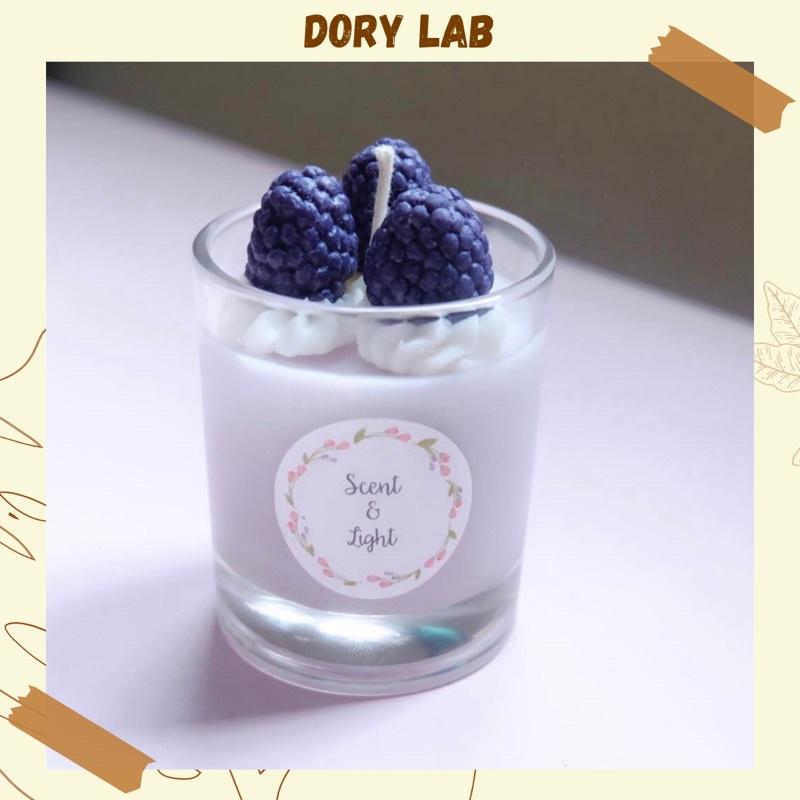 Nến Thơm Handmade Ly Tròn Topping Màu Sắc Dory Lab