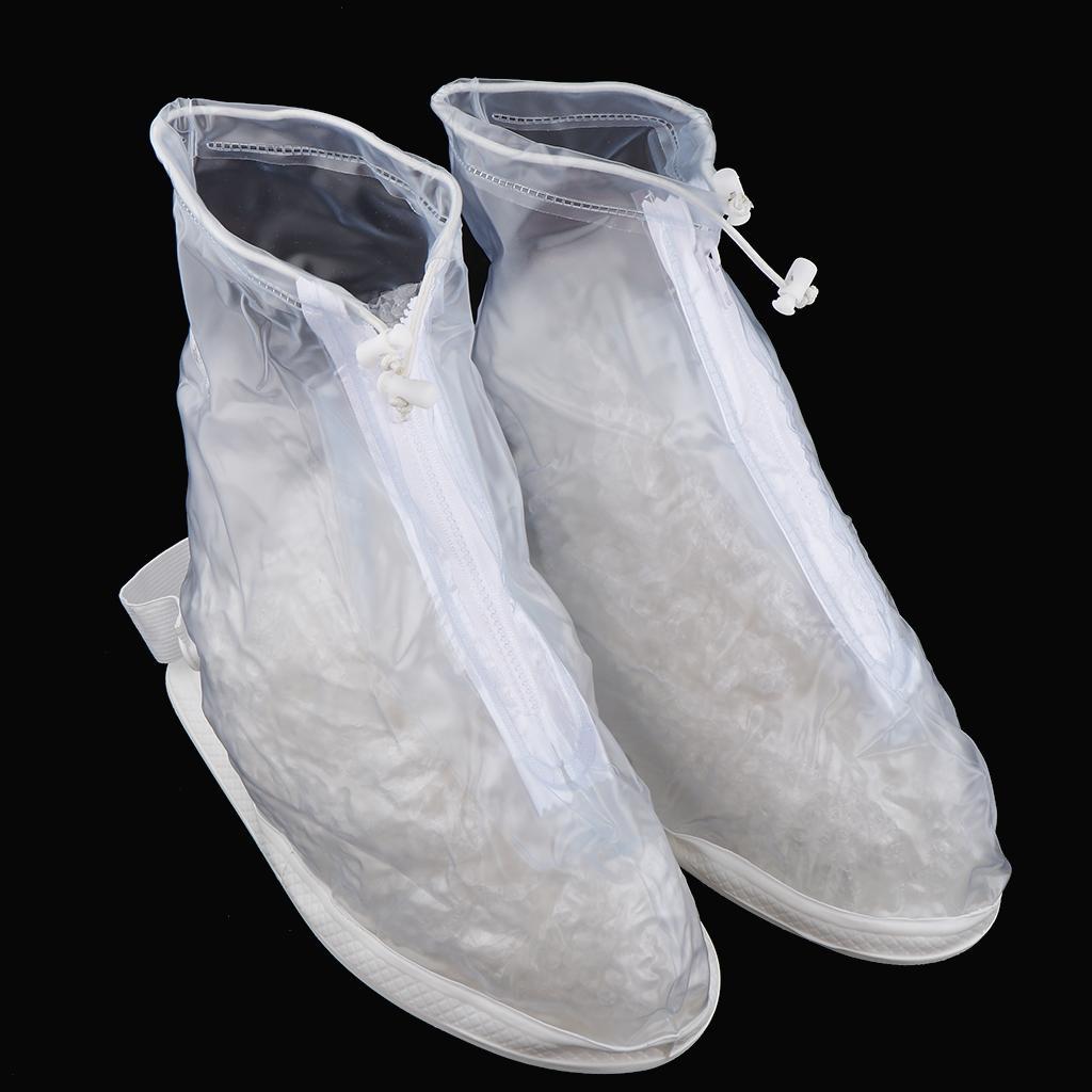 Waterproof Rain Boots Cover Reusable & Foldable Shoes Overshoes Durable Anti-Slip Sole Travel Gear Cycling Fishing Men Women Kids