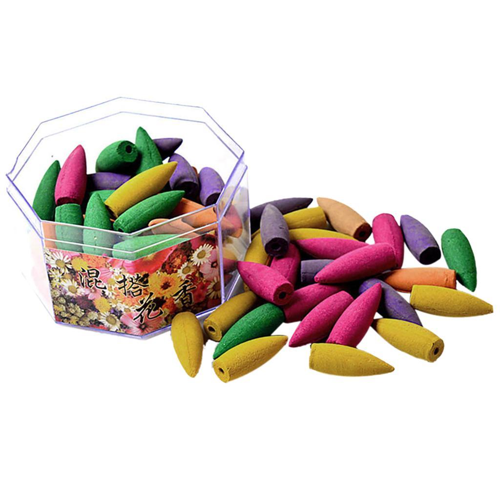 Little Monk Incense Burner Smoke Backflow Censer +70pcs Mix Incense Cone