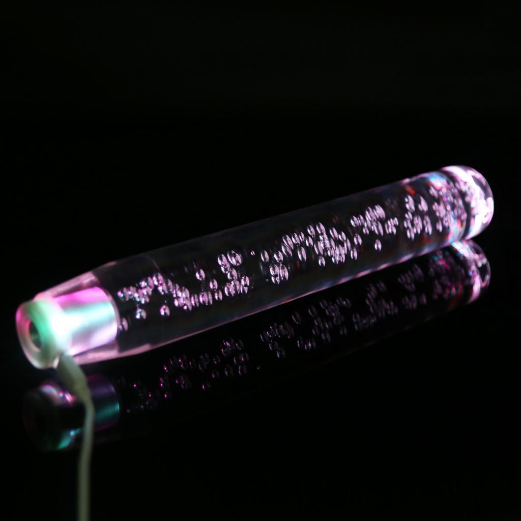250MM Universal Vehicle Crystal LED 7-Color LIGHT Shifter Shift Knob Gear