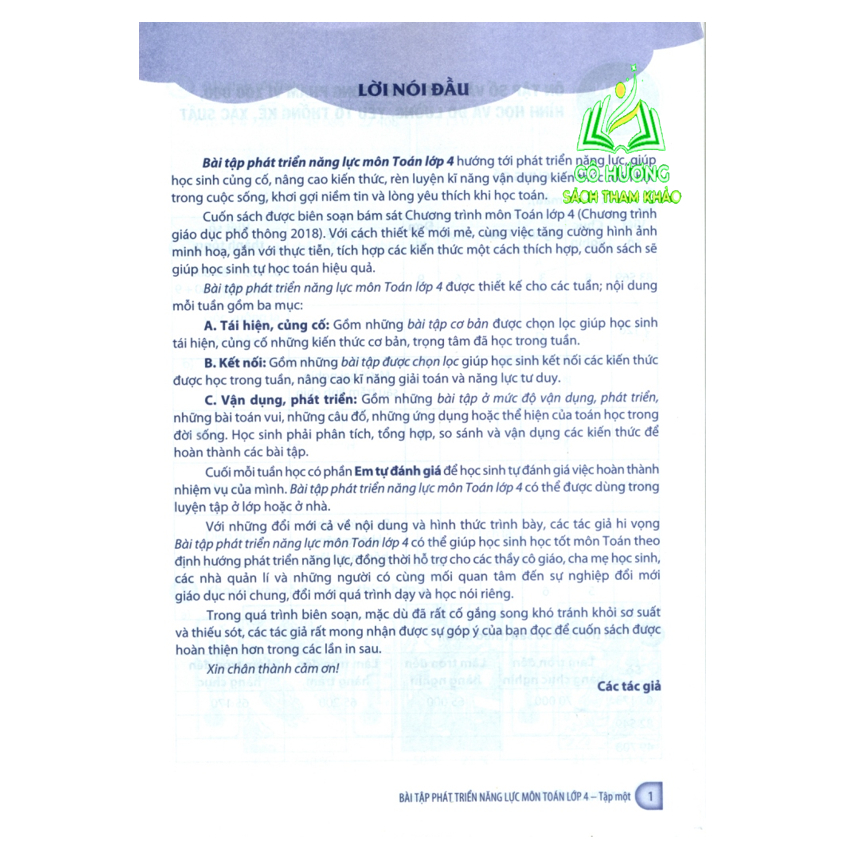 Sách - Bài Tập Phát Triển Năng Lực Môn Toán Lớp 4 Tập 1