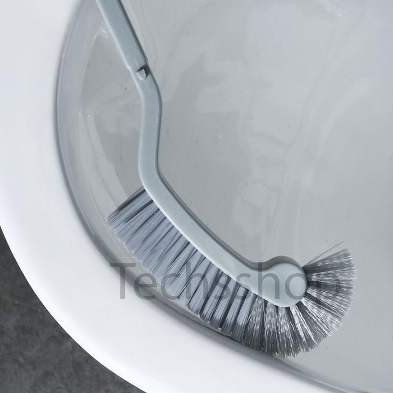 Cọ Chà Rửa Bồn Cầu Toilet Tiện Lợi Có Lỗ Móc Treo Bảo Quản Dài 34cm - Dụng Cụ Vệ Sinh Nhà Tắm Nhà Bếp