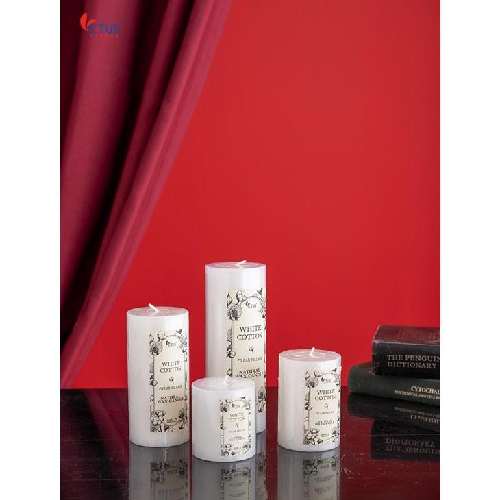 Nến trụ Pillar hương White Cotton