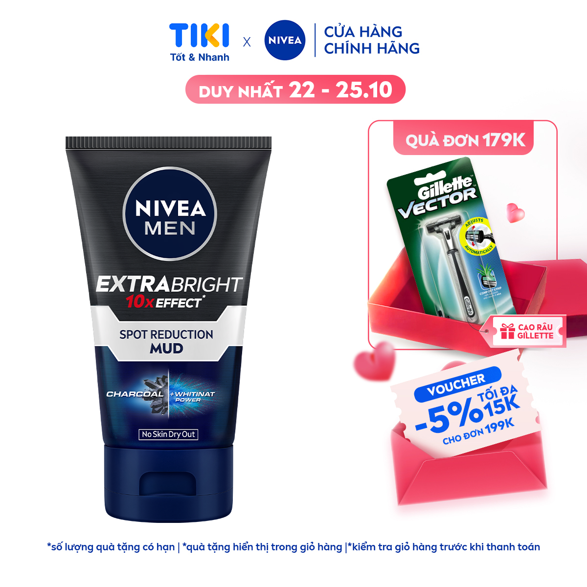 Sữa Rửa Mặt NIVEA MEN Bùn Khoáng Sáng Da | Mờ Thâm Mụn (100 g) - 81775