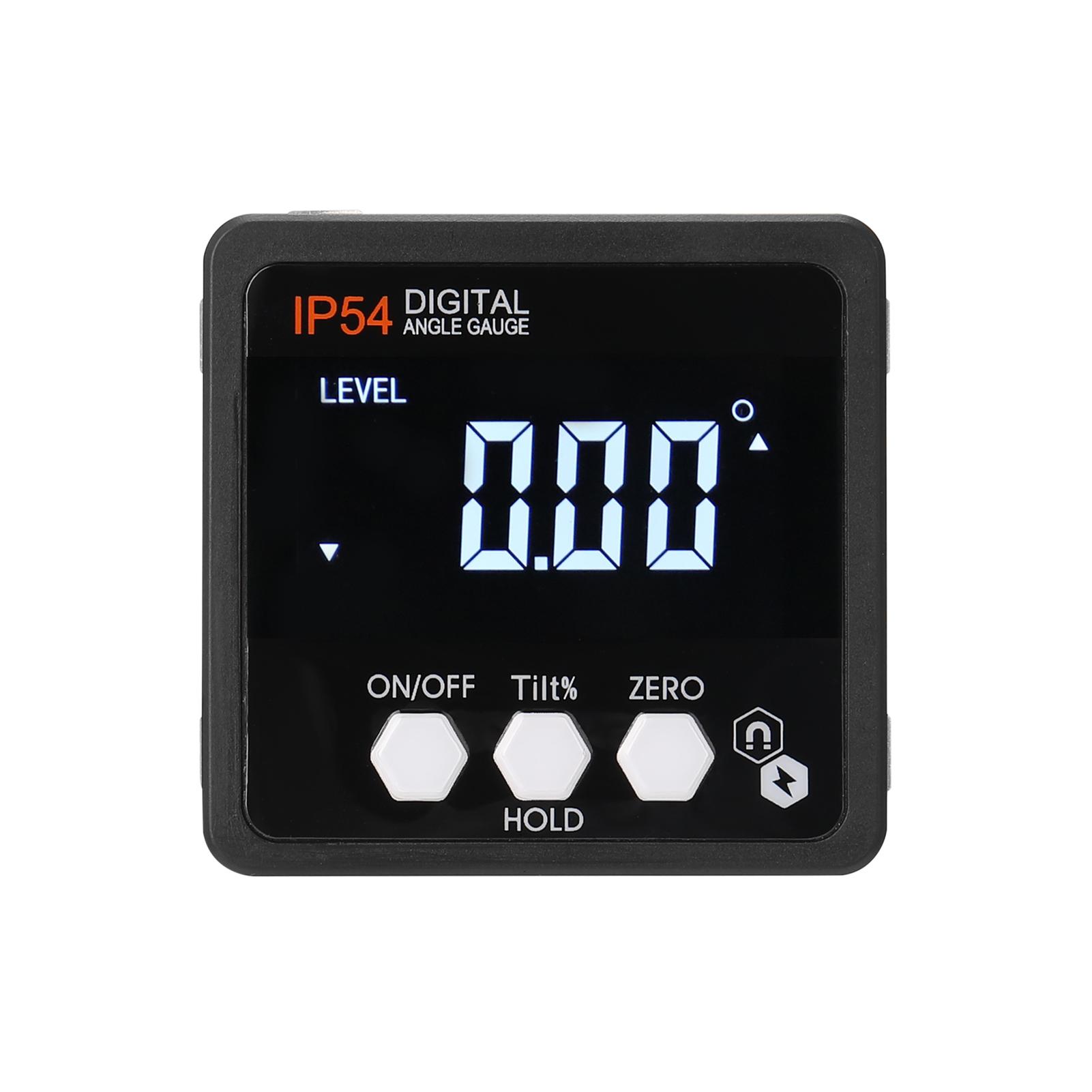 Portable 4*90° IP54 Waterproof Dustproof Level High Precisions Angle Finder Digital Protractor Inclinometer Level Box