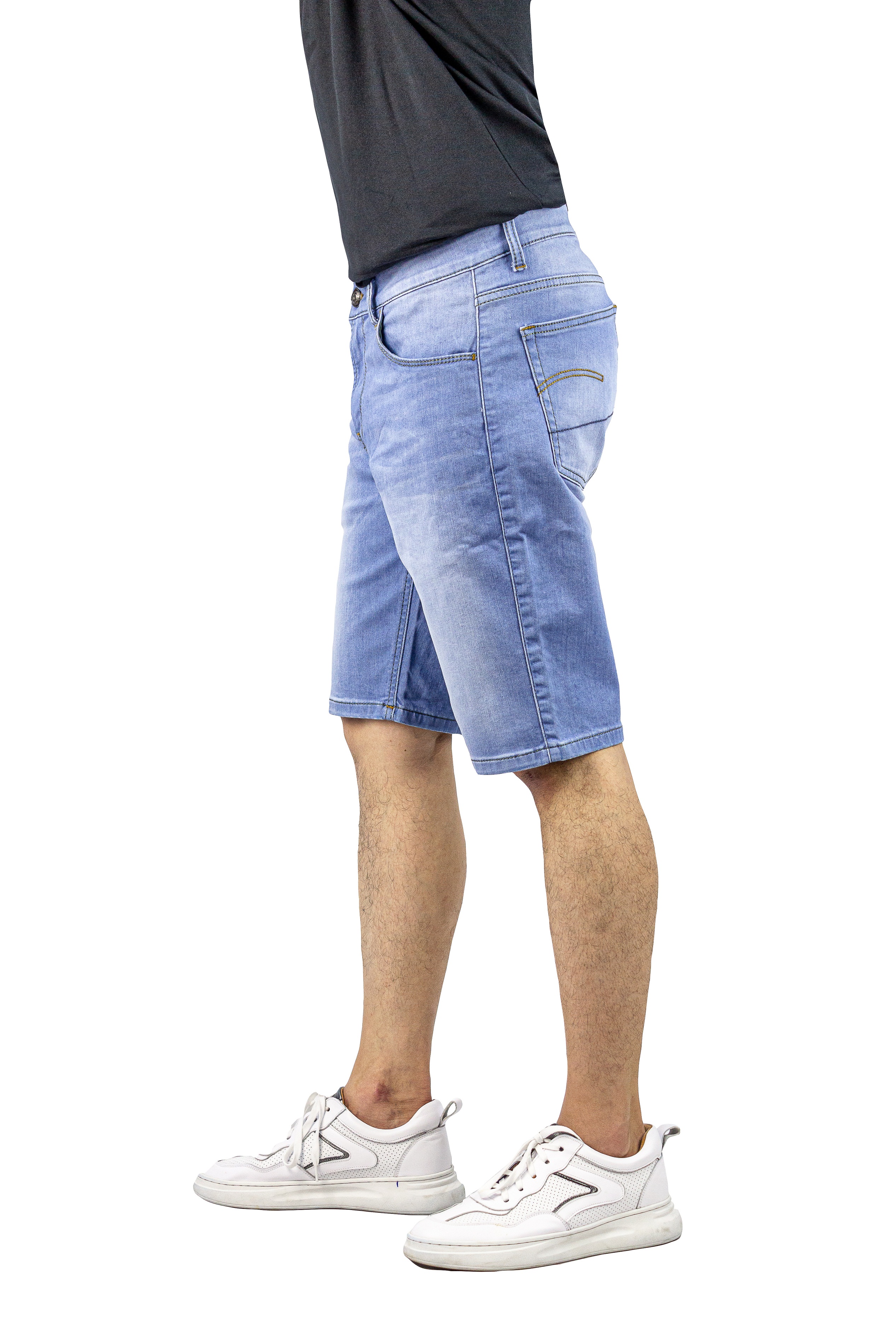 Quần short jean nam màu sáng MESSI SJM1177-20