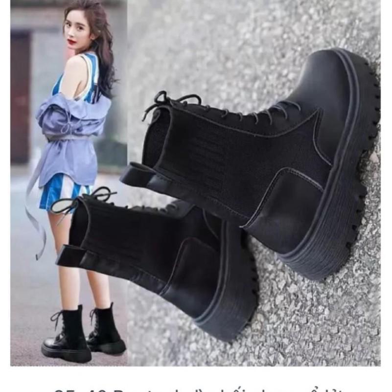 Boots Nữ, Giày Bốt Nữ Dr.Martens Boots Thu Đông Hottrend Phong Cách Màu Đen Minhtushoes Giày Dép Nữ Thời Trang