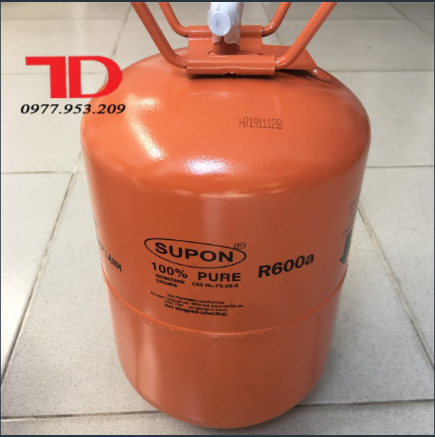 Môi chất lạnh điều hòa R600a SUPON 3KG, Môi chất lạnh R600a