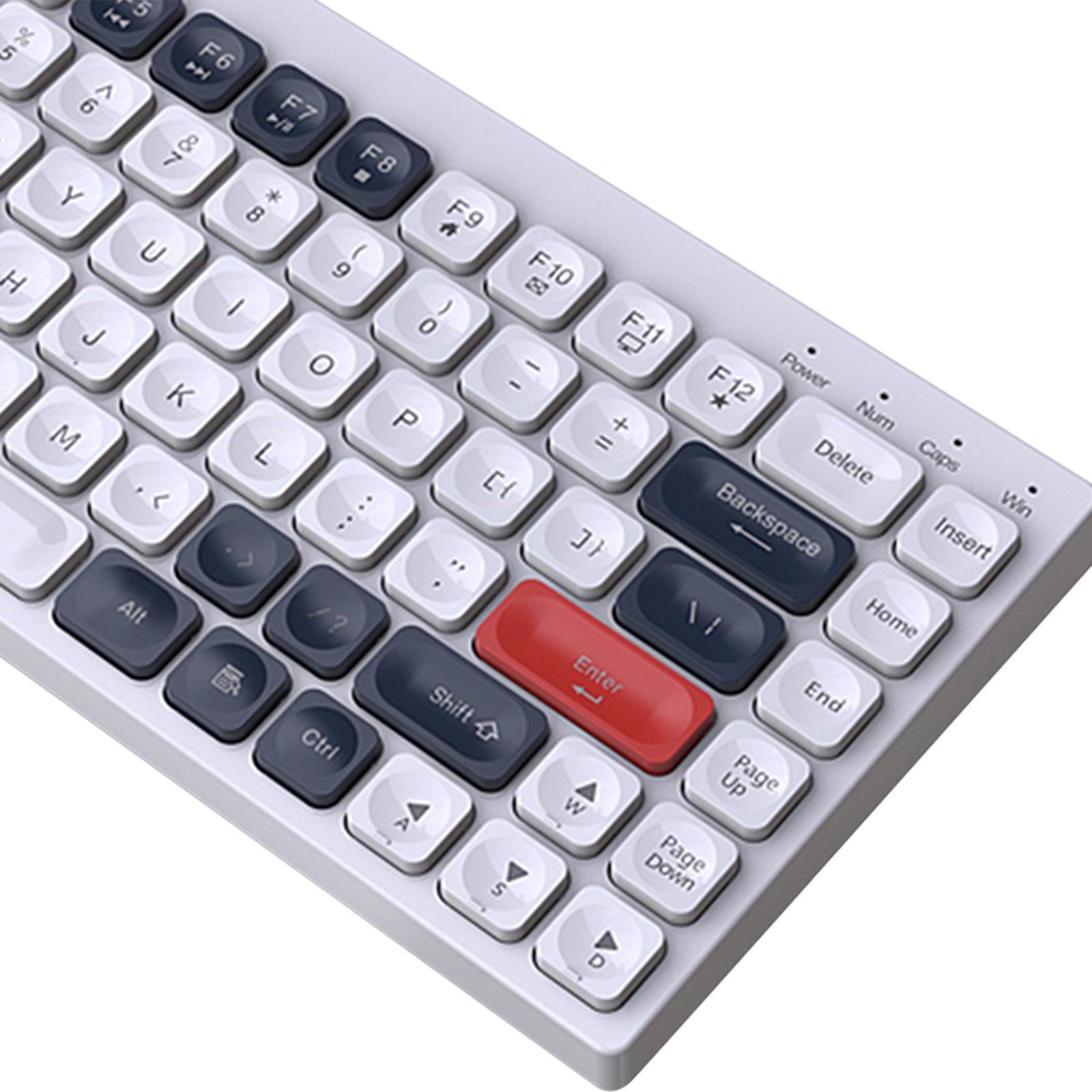 Mini 84 Key Gaming Keyboard 12 Multimedia Keys for Desktop PC Gamer Laptop