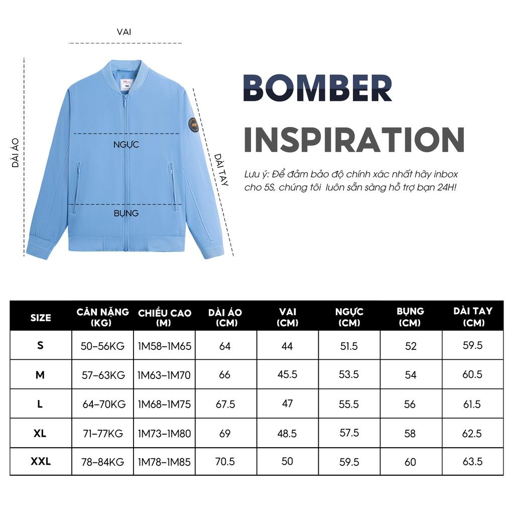 Áo Khoác Bomber Nam 5S LÓT NỈ, Chất Liệu Cao Cấp, Chống Bụi, Trượt Nước, Cực Ấm, Thiết Kế Trẻ Trung (AKB22003)