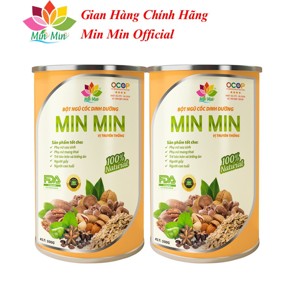 2 Hộp Ngũ Cốc Bầu Lợi Sữa Dinh Dưỡng Min Min 29 Vị Hạt Truyền Thống Ngũ Cốc Min Min Dinh Dưỡng Cho Cả Gia Đình