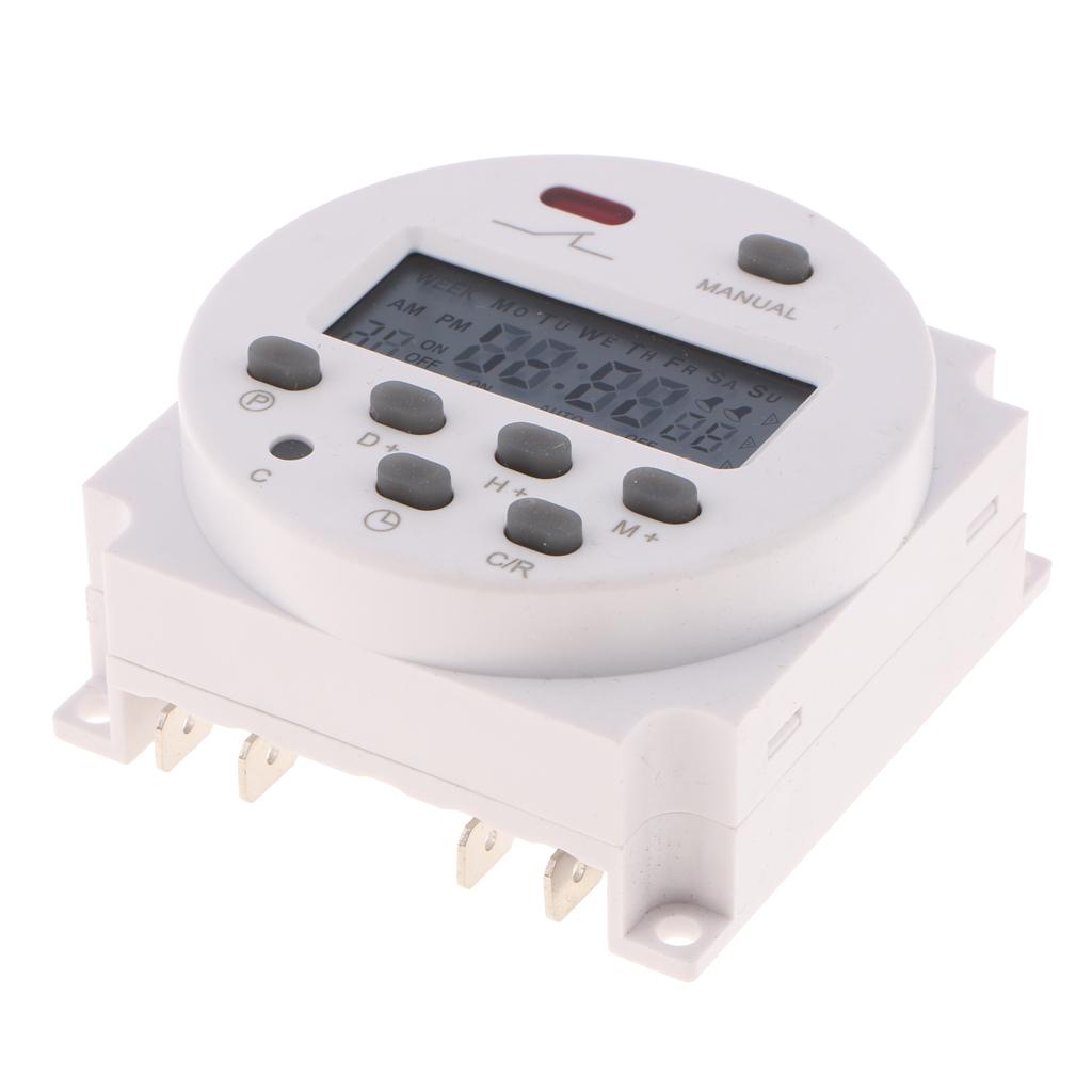 Digital LCD Relay Switch Weekly Programmable Electronic Time Timer 220VAC