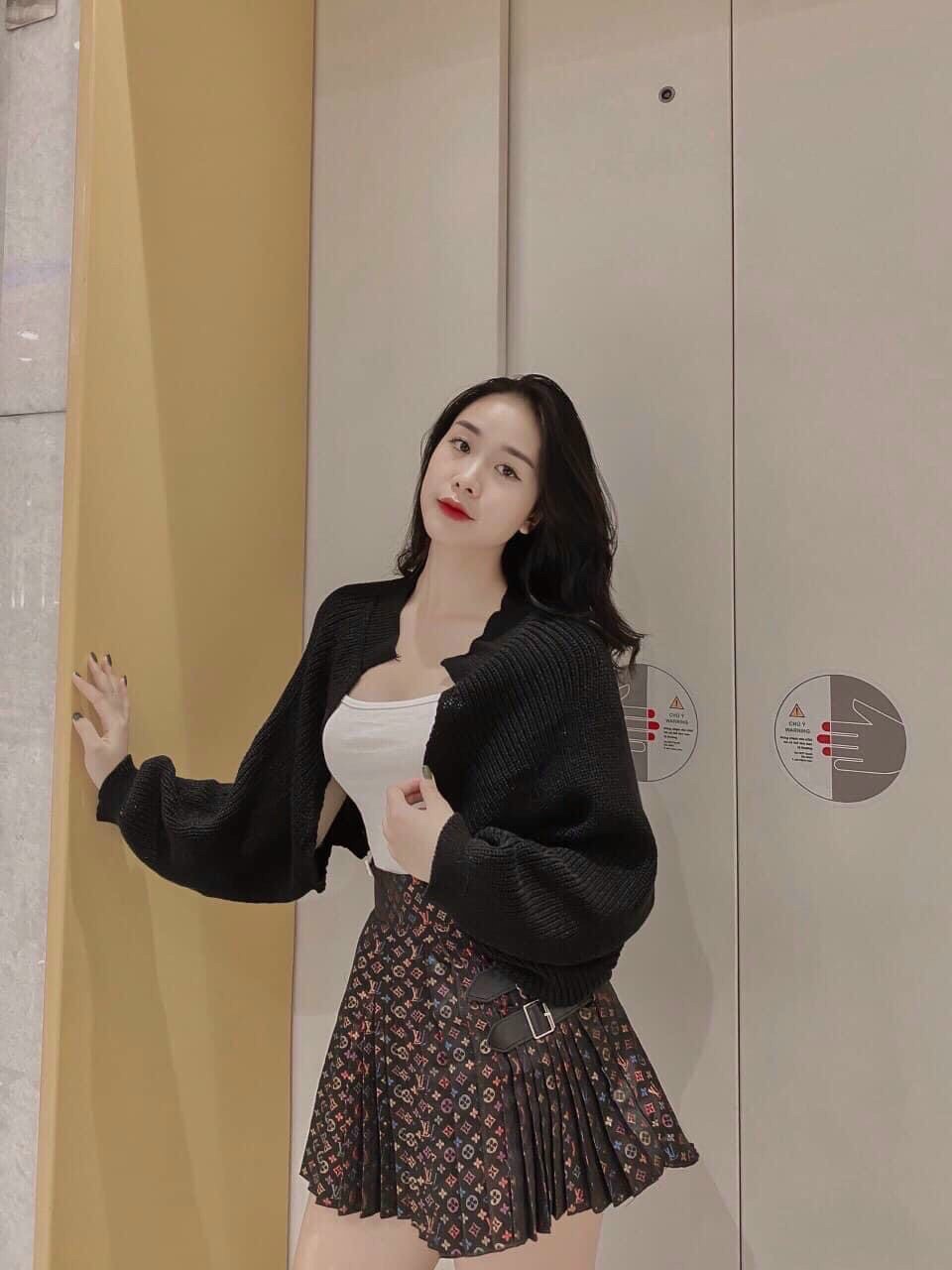 ÁO KHOÁC CARDIGAN LEN DÁNG LỬNG-ÁO LEN CROPTOP SIÊU XINH)-BU FASHION