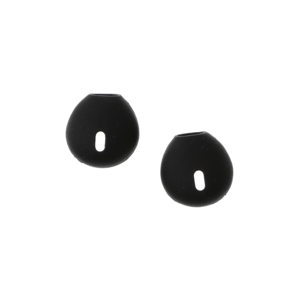 2x1 Pair Silicone Earbuds Eartips Caps Compatible for AirPods Black