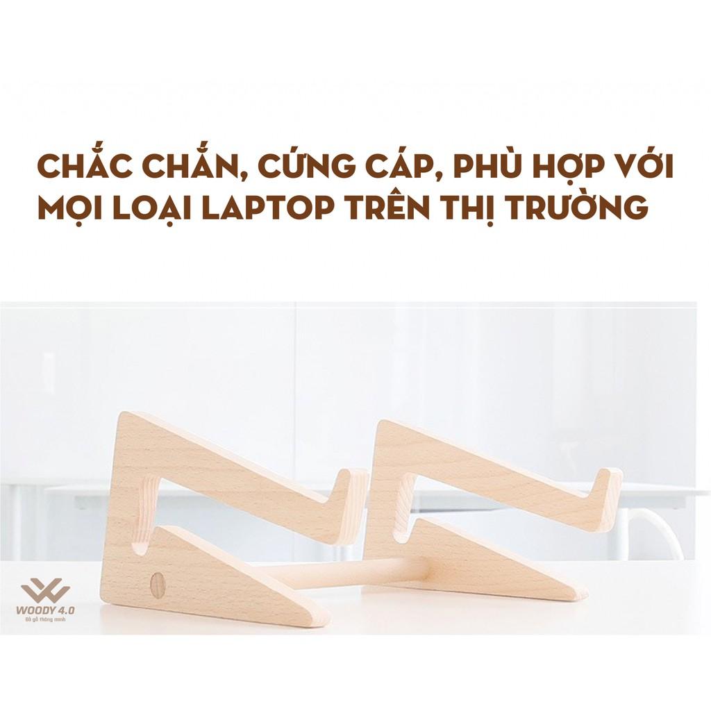 ️Giá Đỡ Laptop, Kệ ĐỠ  dành cho MacbOOk Bằng Gỗ Thông, Hợp Kim Nhôm Cao Cấp - Loại 2 Tầng Kê và Dựng Gọn Laptop