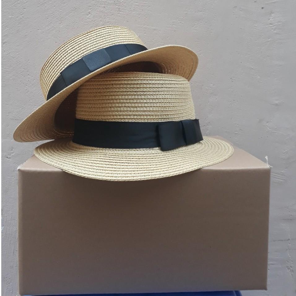 Nón Cói Nữ Rộng Vành Đi Biển BOATER Nhiều Màu Vintage
