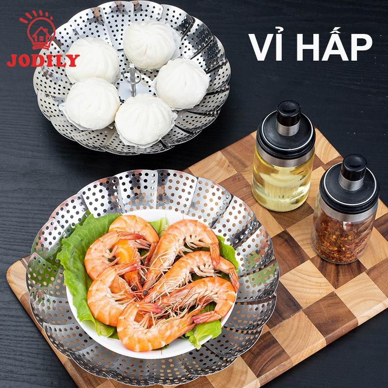 Vỉ Hấp Inox 304, Đồ Xôi, Hấp Bánh, Tôm, Cua Cá Đa Năng Tiện Lợi KT: D25,5cm