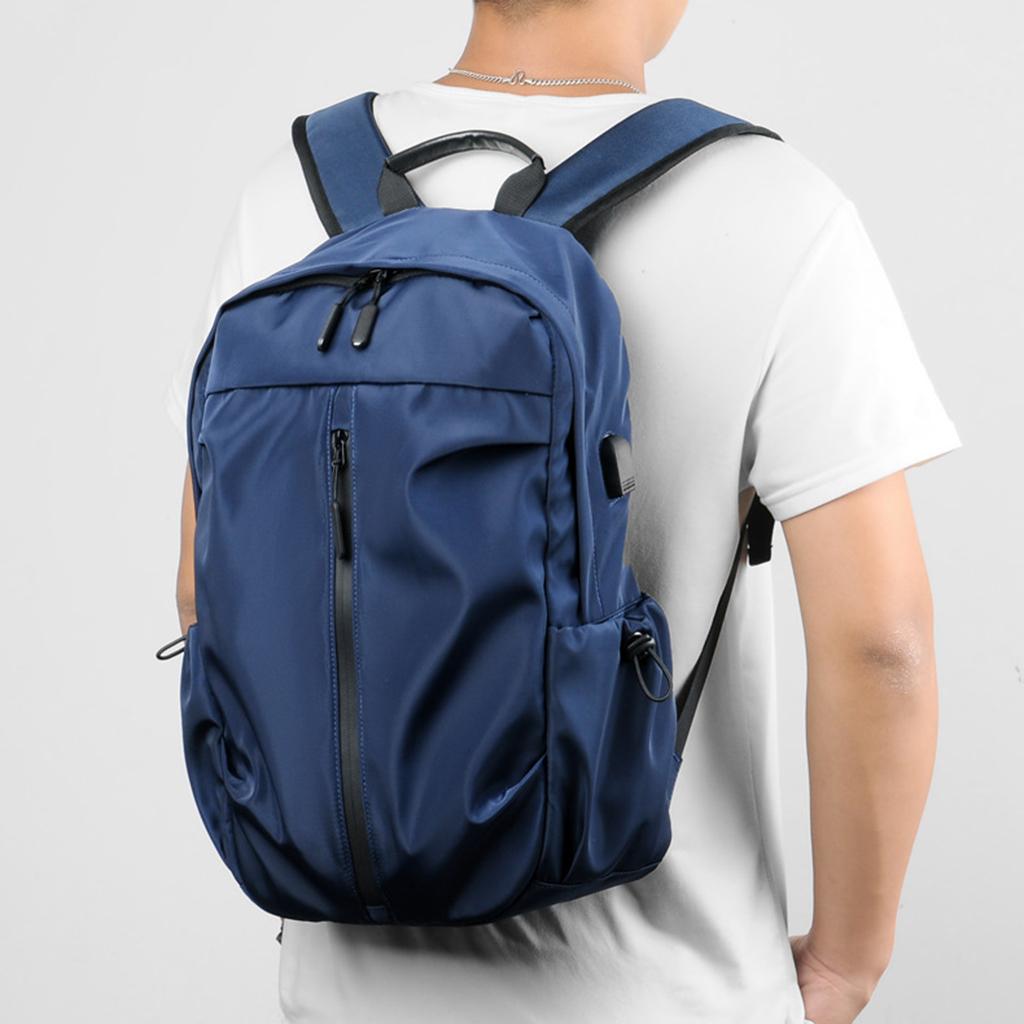 Backpack for Men, Outdoor Travel Laptop Backpack with USB Charging Port, Durable Water Resistant Computer Laptop Business Bag Fits 15.6 Inch Computer