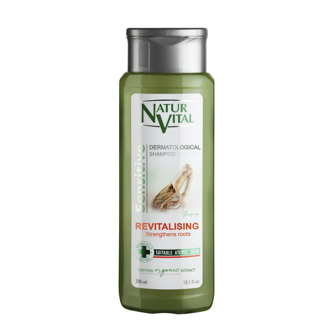 Dầu gội NaturVital Sensitive Revitalising Chiết Xuất Nhân Sâm, Hỗ Trợ Mềm Mượt & Làm Dày Tóc Săn Chắc