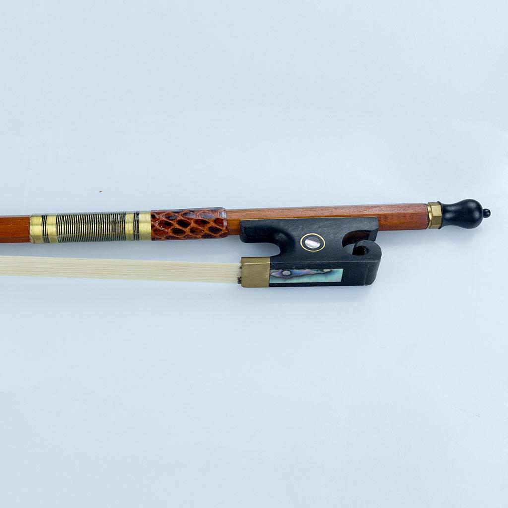 Well Balanced Round Full Size 4/4 Brazilwood Mongolian Horsehair Violin Bow