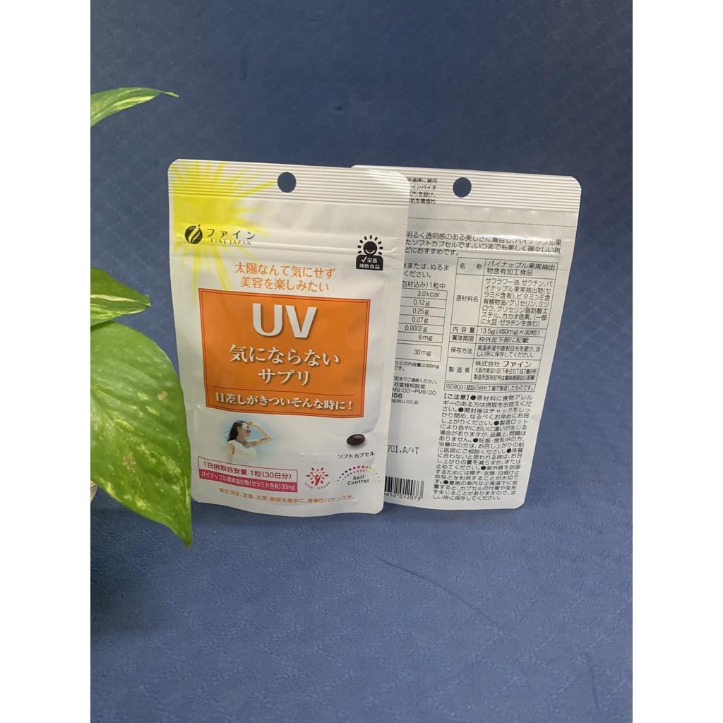 Viên uống chống nắng UV Care Plus Fine Japan gói 30 viên.