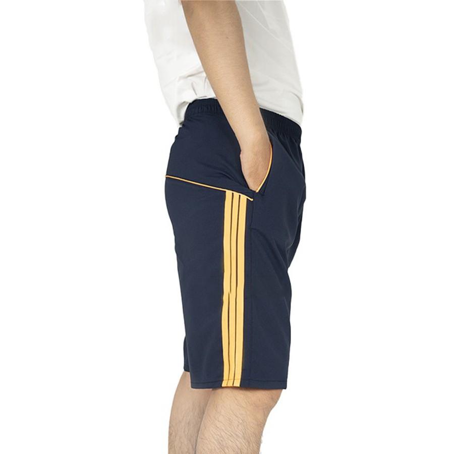 Quần Đùi Nam, Quần Short Nam Thể Thao Vải Dù Gió Phối 3 Sọc Băng Lụa 45-70kg