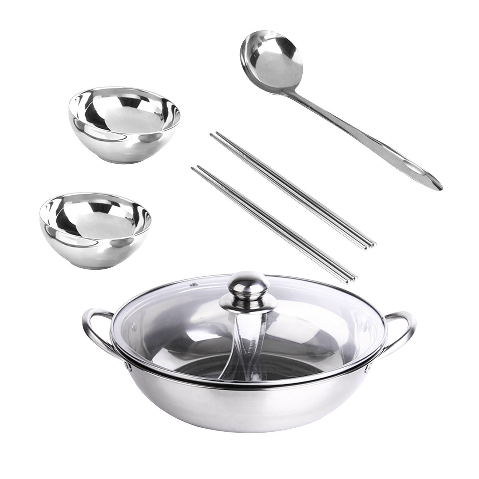 Stainless Steel Separate Shabu Hot Pot cookware 28cm