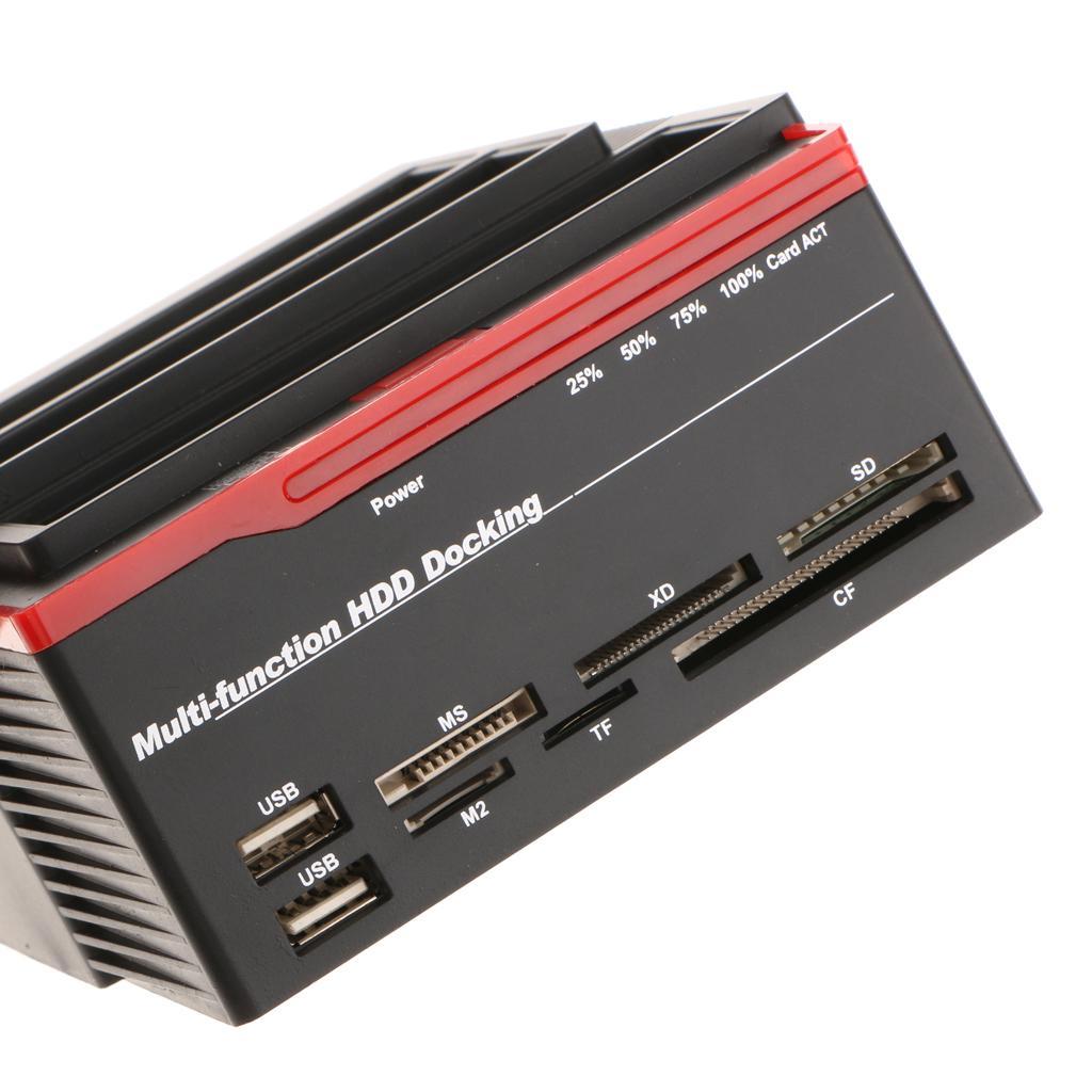 All in 1 2.5"3.5" 3 Slots USB3.0 SATA IDE HDD Docking Station Card Reader