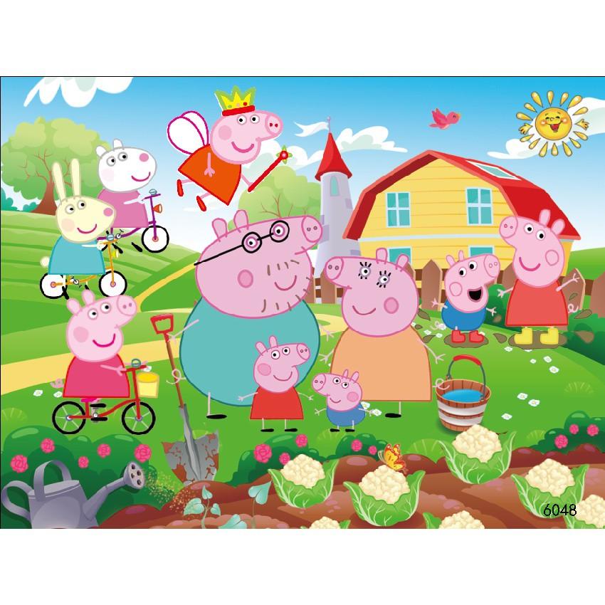 Tranh ghép xếp hình gỗ 60 mãnh, Đồ chơi lắp ráp thông minh cho bé phát triển tư duy