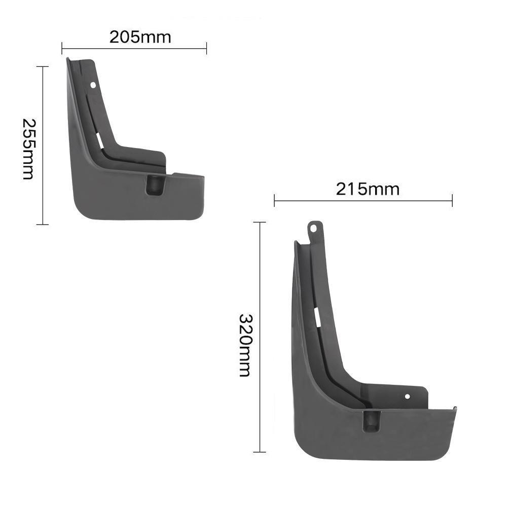 FENDER Set 4 tấm chắn bùn màu đen cho xe Chery Tiggo 7 Pro 2020-2021