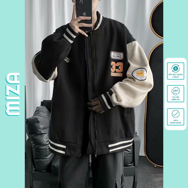 Áo khoác nhung nam nữ bomber unisex gió jacket cúc bấm form rộng local brand ulzzang phong cách hàn quốc đep Số 33