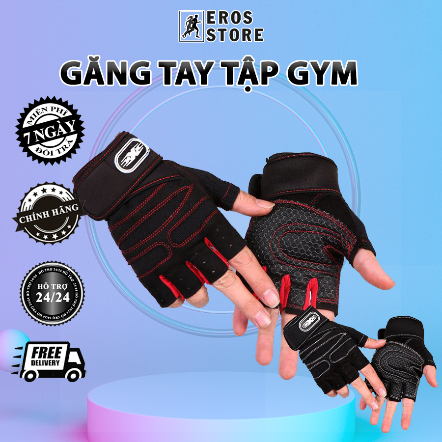 Găng tay thể thao tập Gym, đi phượt chính hãng Eros Store