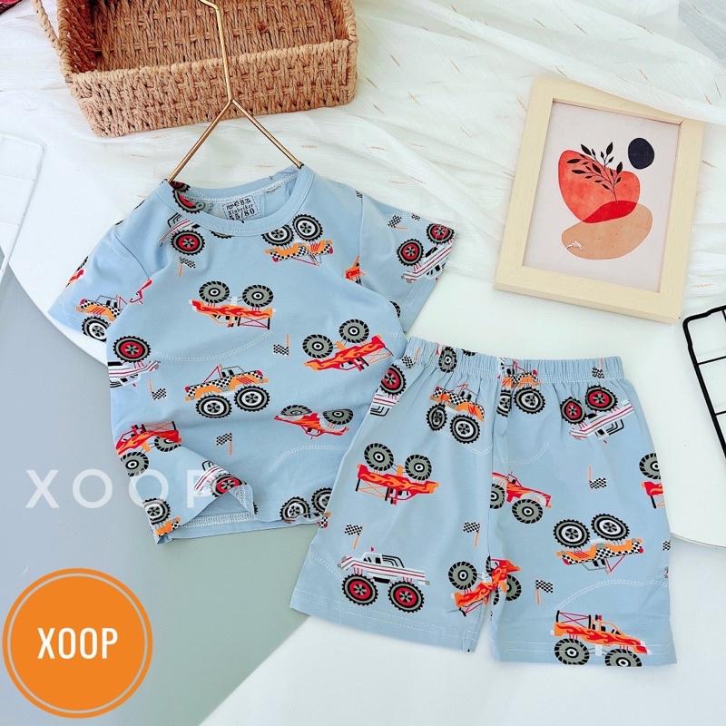 Size đại 9 (24-33kg) Bộ cộc xuất hàn in tràn chất cotton lạnh hàng Quảng Châu cho bé