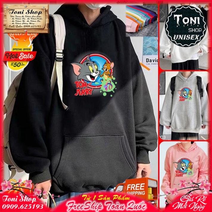 ÁO HOODIE TOM AND JERRY Nỉ Ngoại Cao Cấp - In Pet Siêu Bền Siêu Đẹp (HD6080 - Kèm Ảnh Thật) (TONI SHOP)