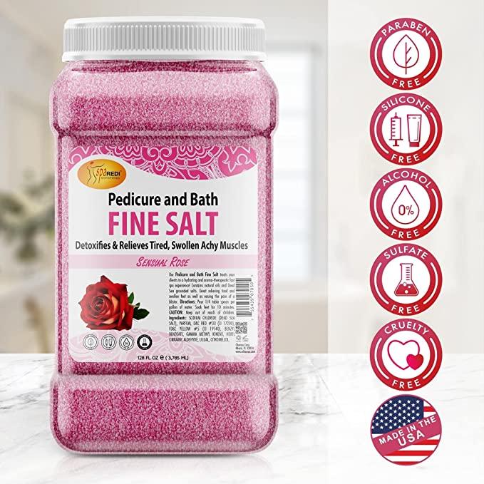 Muối tắm Pedi Bath Fine Salt mùi Hoa Hồng 3785 ml