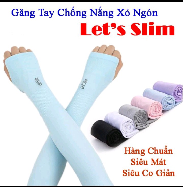 Bộ 2 ống tay chống nắng, Găng tay chống nắng Hàn Quốc Let's Slim