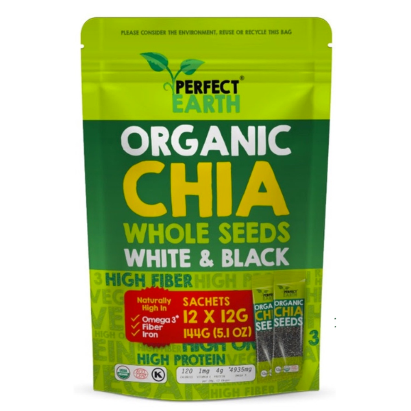 Hạt chia hữu cơ Perfect Earth 144g