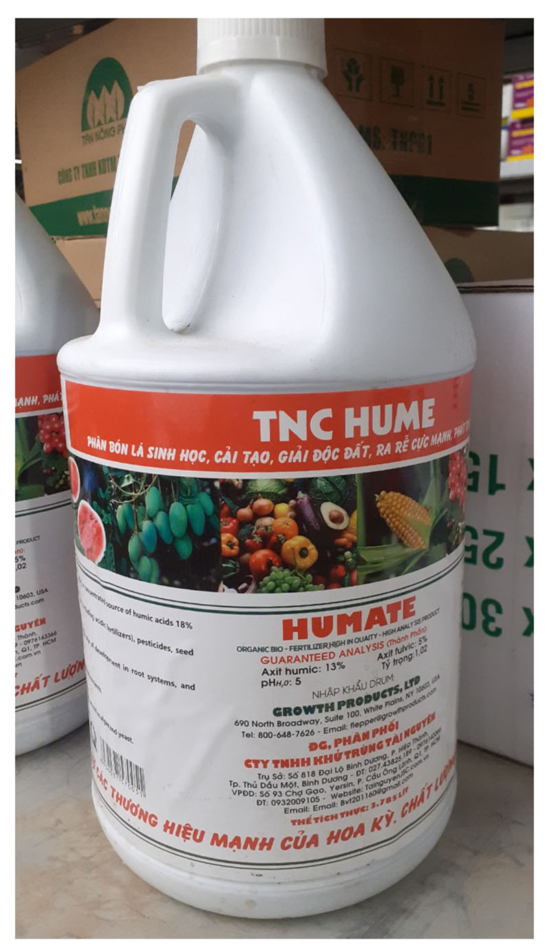 TNC HUME 4 Lít - Phân Bón Lá Sinh Học, Cải Tạo, Giải Độc Đất, Ra Rễ Cực Mạnh, Phát Triển Bền Vững!
