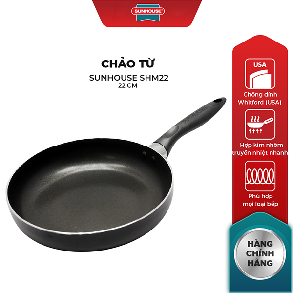 Chảo Từ Sunhouse Magnetic Pan SHM22 - 22cm