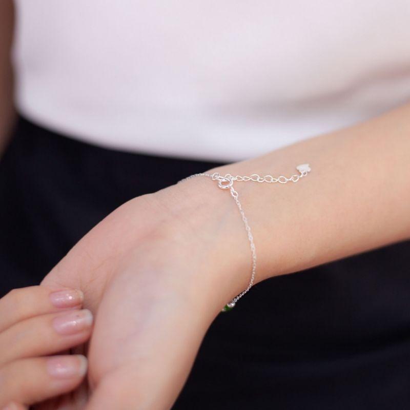 Lắc tay bạc đính đá cao cấp YN JEWELRY